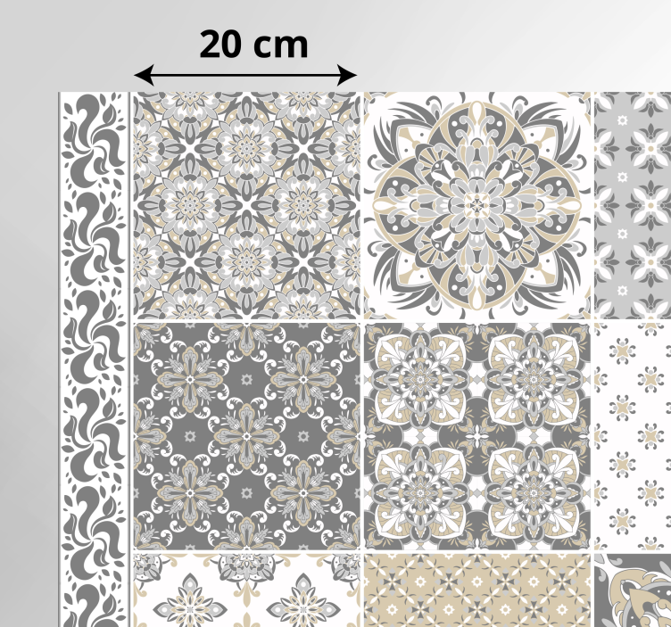 Vintage csempe mintás csempe szőnyeg - TenStickers