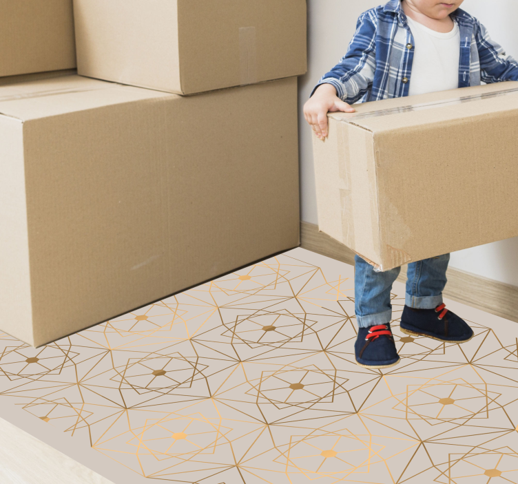 vinil szőnyeg geometriai absztrakt minta vonalak - TenStickers