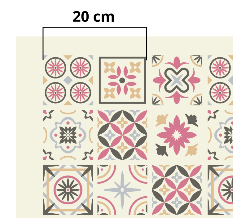 vinil szőnyeg csempe hatás nicolle kollázs - TenStickers