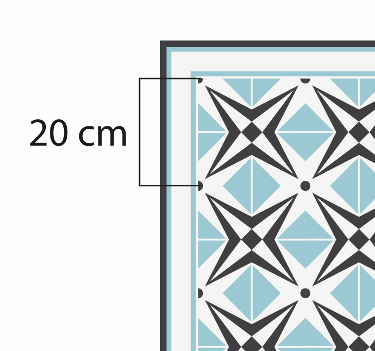 Világoskék és szürke keresztek csempe szőnyeg - TenStickers