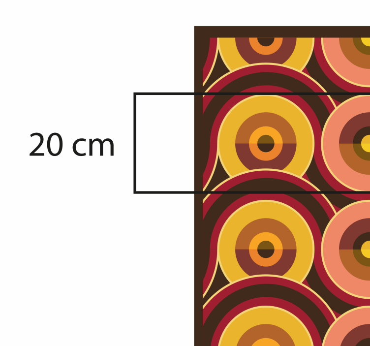 70-es évek pop régi kör minták vintage szőnyeg - TenStickers