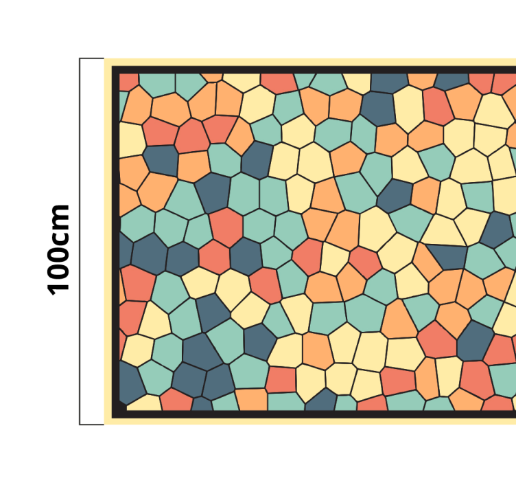 Színes mozaik csempe szőnyeg - TenStickers
