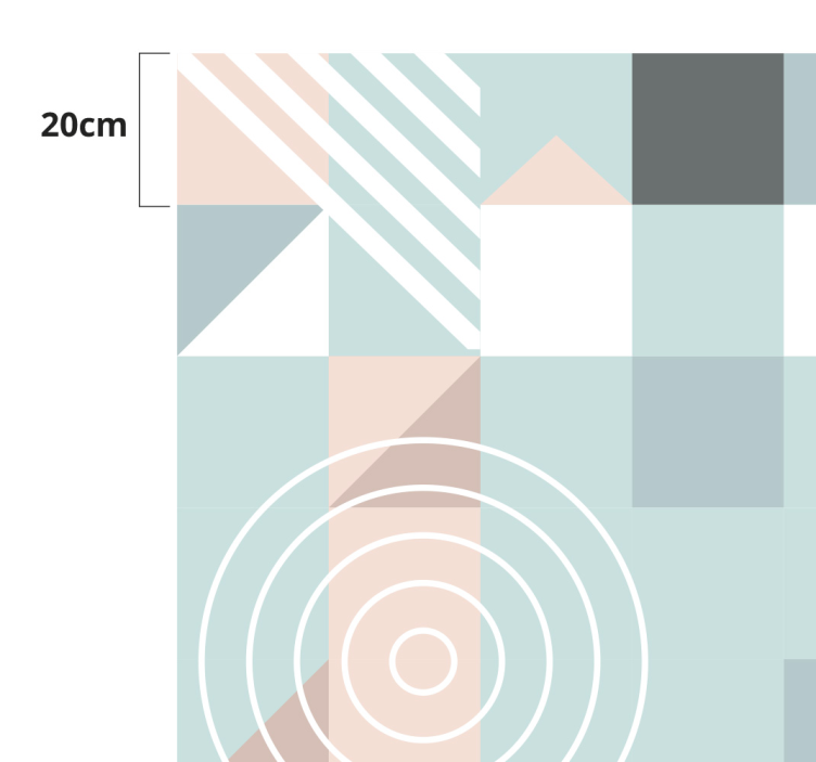 Absztrakt motívum vinil szőnyeg geometriai - TenStickers