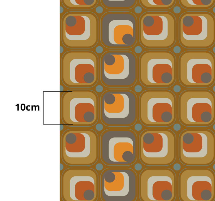 Retro színű blokkok vinil szőnyeg szüret - TenStickers