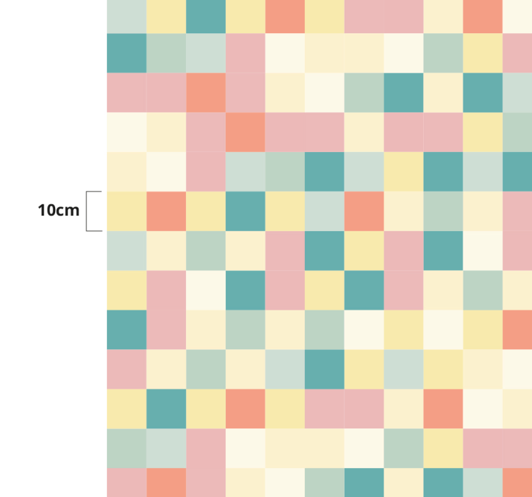 Színes négyzetek vinil szőnyeg tizenéveseknek - TenStickers