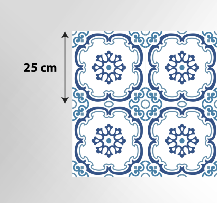 Portugál csempe mintás konyhai vinil szőnyeg - TenStickers