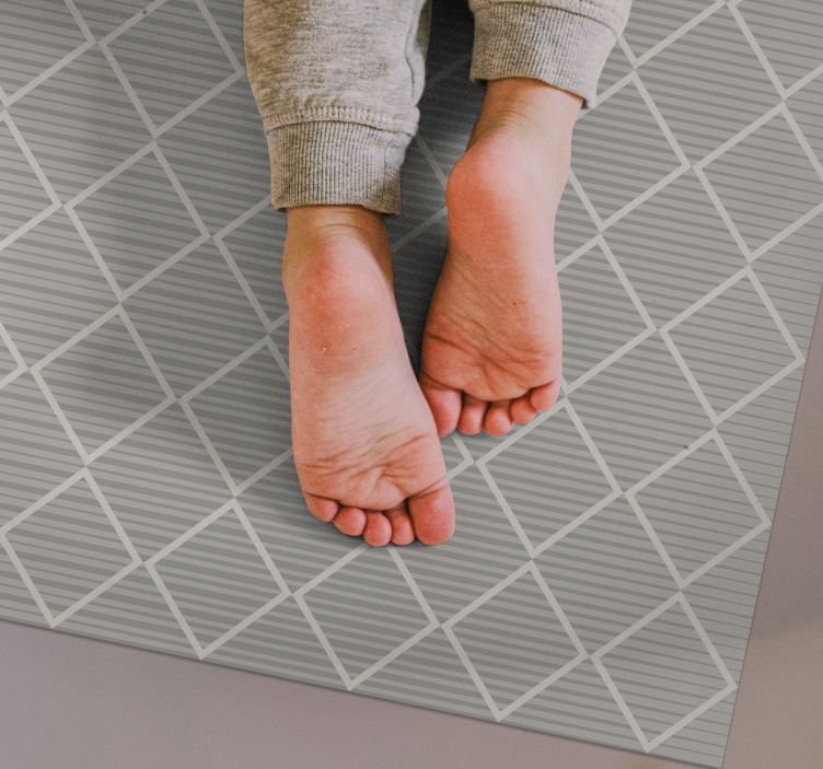 Szabálytalan szürke rombuszok geometriai vinilszőnyegek - TenStickers