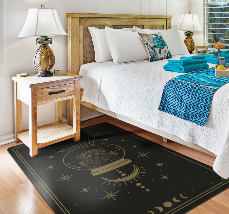 A boszorkány és a hold hálószoba szőnyeg - TenStickers