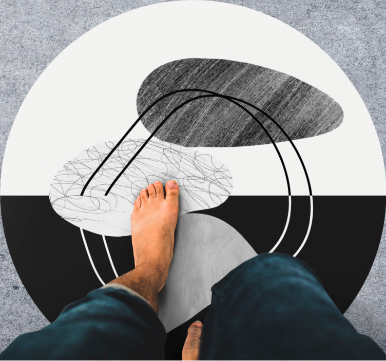 Absztrakt forma grafika vinil szőnyeg minimalista - TenStickers