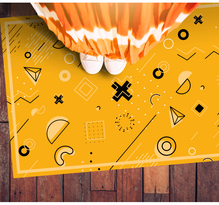 Absztrakt formák minta vinil szőnyeg geometriai - TenStickers