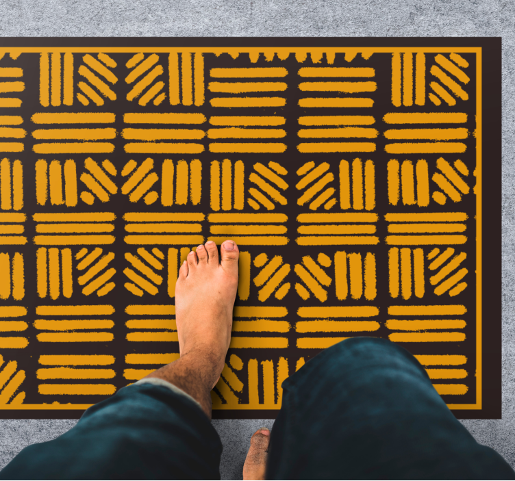Absztrakt geometriai minta vinil szőnyeg etnikai - TenStickers