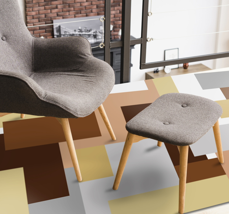 Absztrakt geometrikus motívumok vinil szőnyeg modern - TenStickers