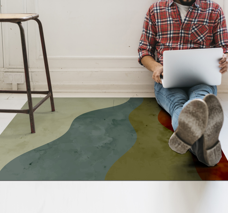 Absztrakt hullámminták Vinil szőnyeg nappali - TenStickers