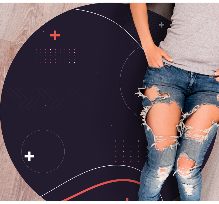 Absztrakt ívelt minták vinil szőnyeg modern - TenStickers