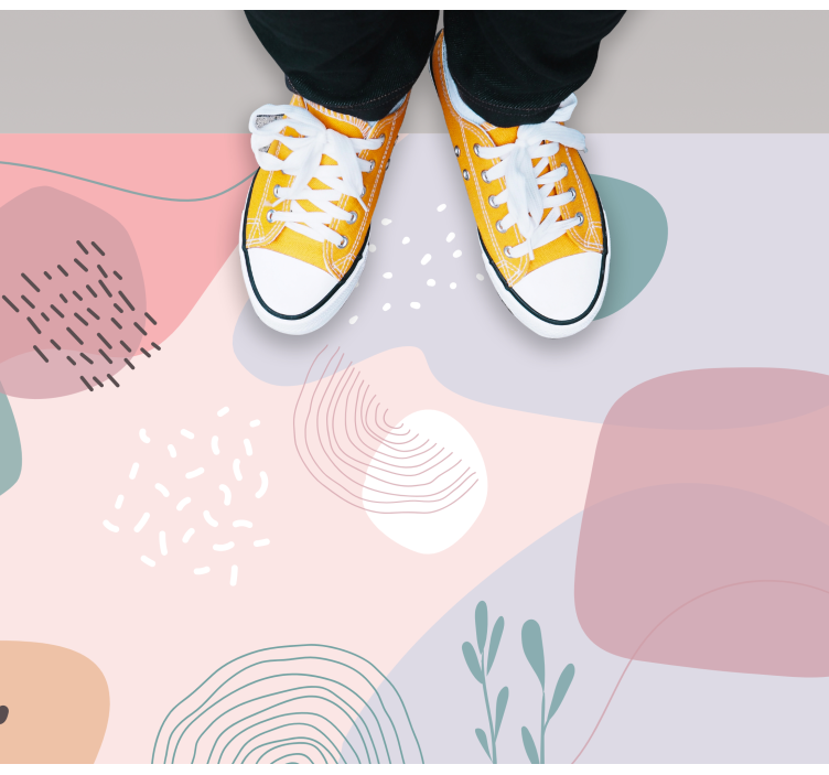 Absztrakt lágy formák vinil szőnyeg modern - TenStickers