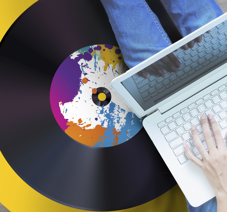 Absztrakt splash rekord vinil szőnyeg struktúra - TenStickers