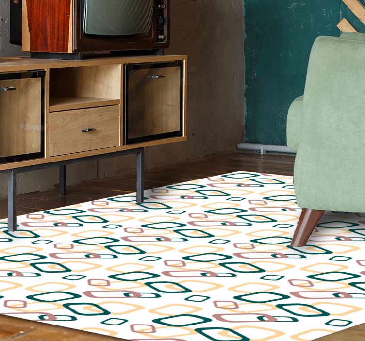 Absztrakt szabálytalan formák modern szőnyeg - TenStickers