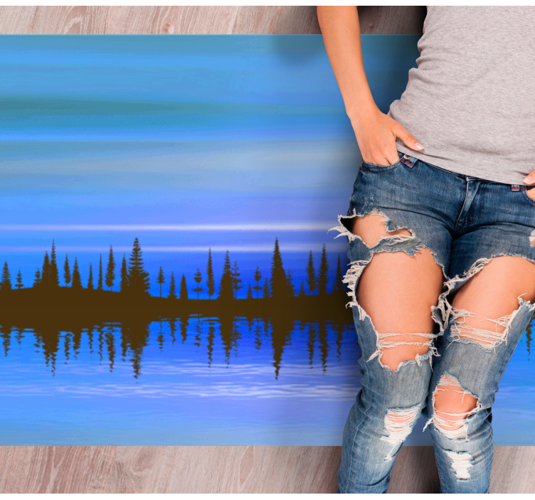 Absztrakt táj keverék vinil szőnyeg természet - TenStickers