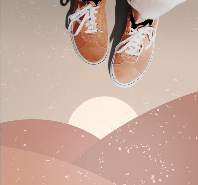 Absztrakt táj vinil szőnyeg minimalista - TenStickers