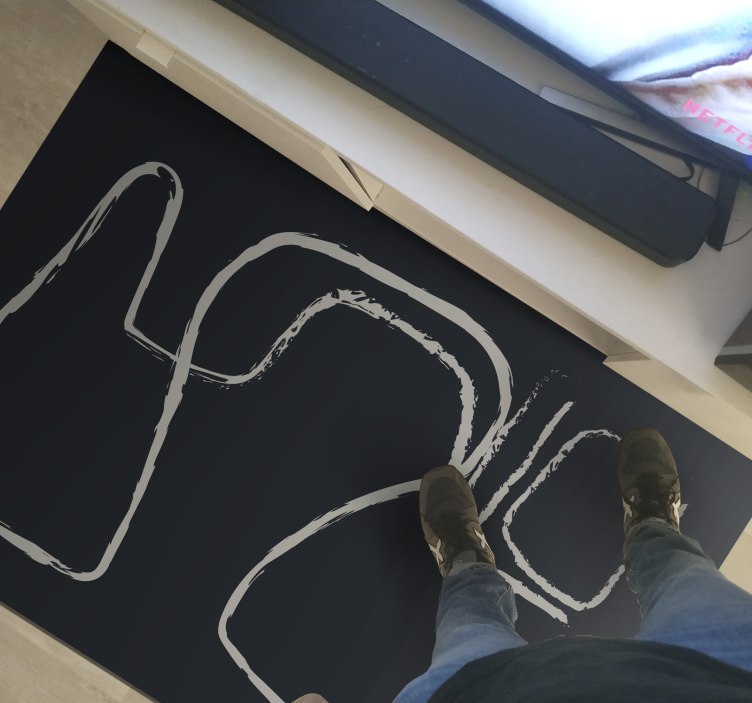 Absztrakt vonalminták vinil szőnyeg minimalista - TenStickers