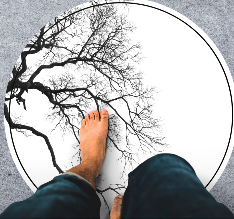 ág sziluett művészet vinil szőnyeg természet - TenStickers