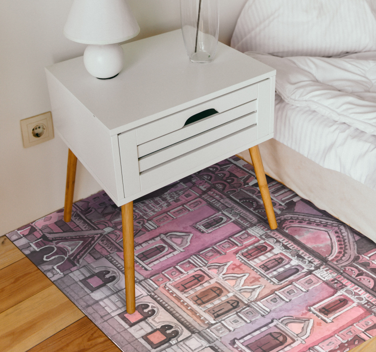 Akvarell moszkvai emlékmű modern szőnyeg - TenStickers