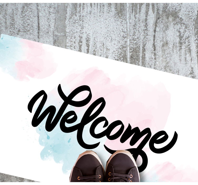 Akvarell üdvözlet Vinil szőnyeg előszoba - TenStickers