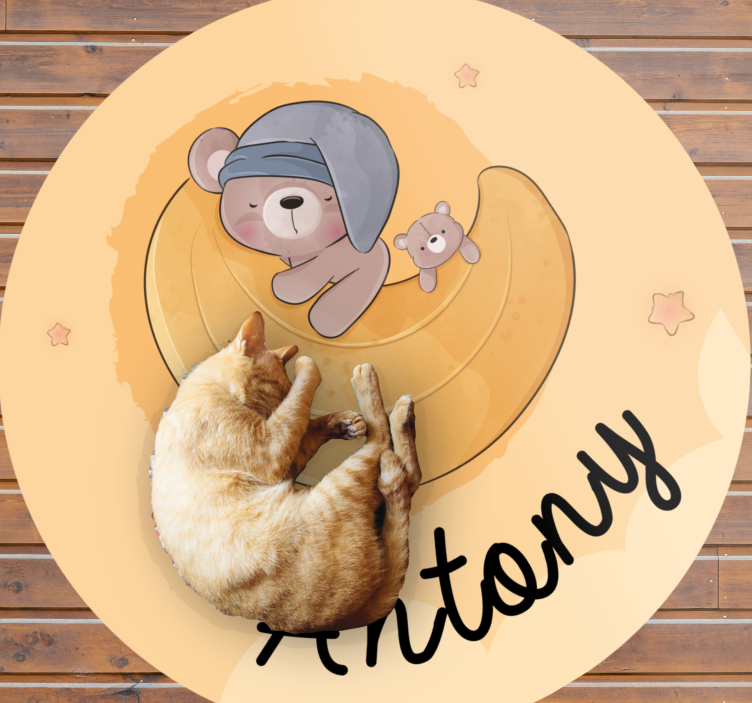 álmos medve névvel Vinil szőnyeg nevekkel - TenStickers