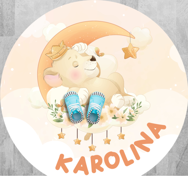 álmos oroszlán Vinil szőnyeg nevekkel - TenStickers