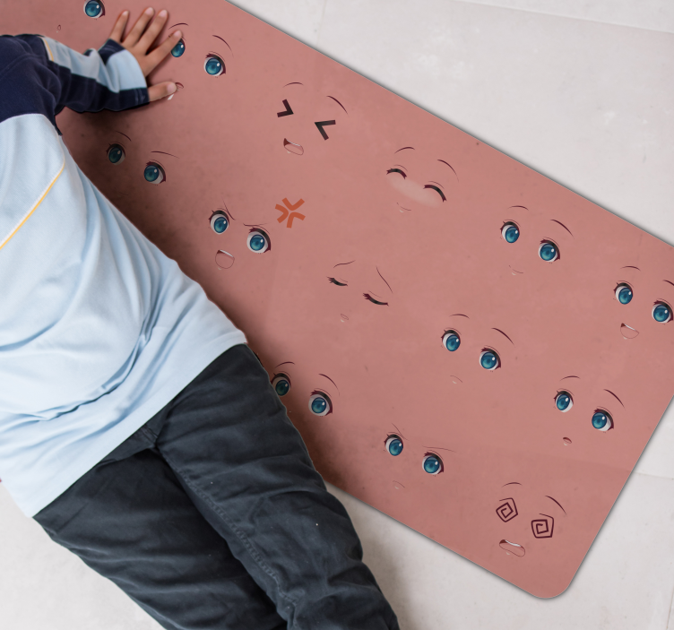 Anime tini bakelit szőnyeggel néz szembe - TenStickers