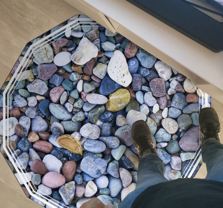 Apró kis kövek virágos szőnyeg - TenStickers