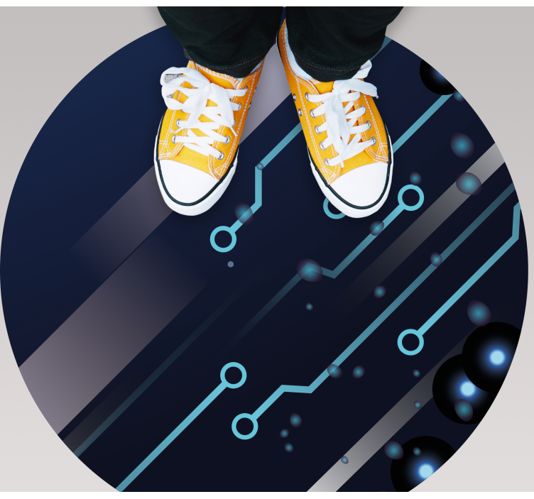 áramköri minta vinil szőnyeg tinik - TenStickers