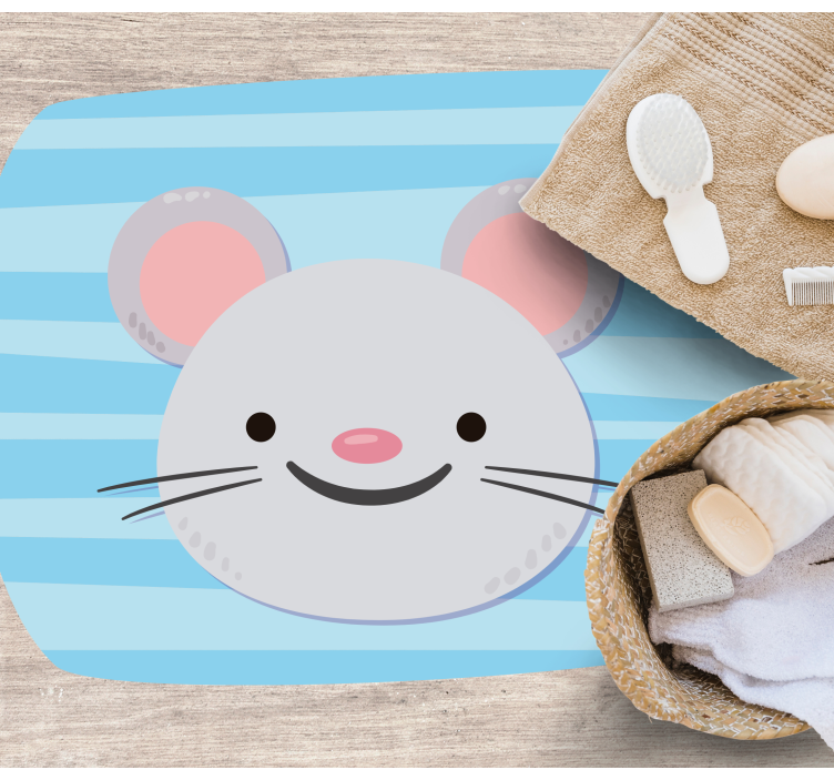 Aranyos egér portré állati szőnyeg - TenStickers