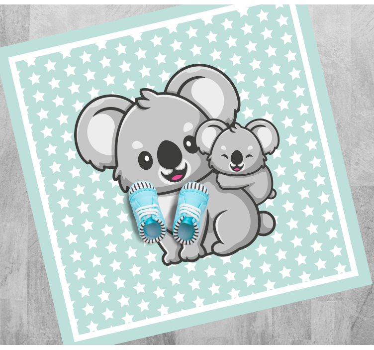 Anya és bébi koala vinil szőnyeg gyerekek - TenStickers