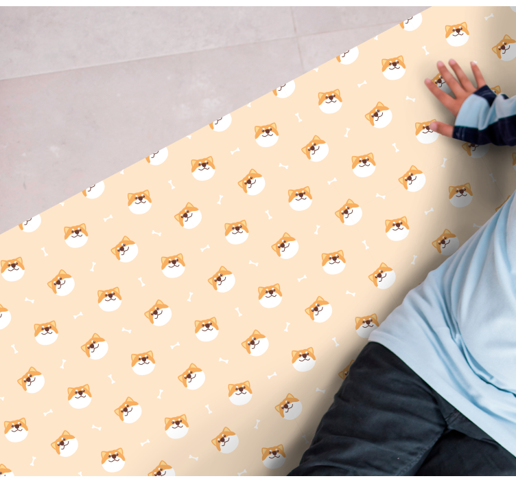 Aranyos kutyaarcok vinil szőnyeg állat - TenStickers