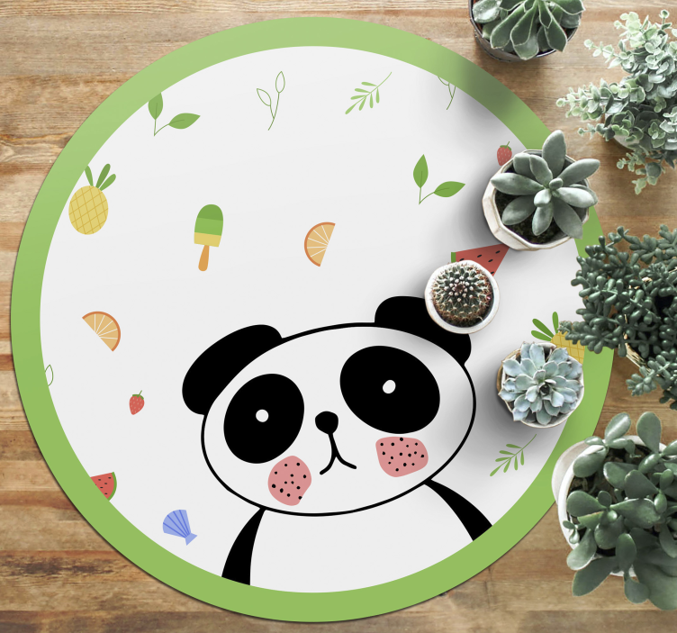 Aranyos panda kör vinil szőnyeg gyerekek - TenStickers