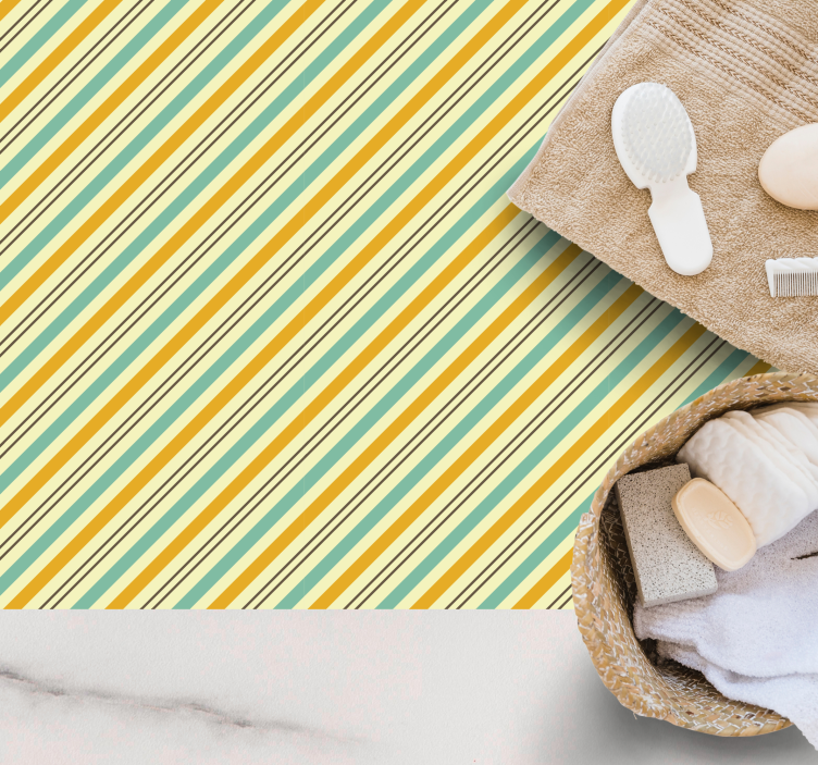 Átlós csíkos mintás vinil szőnyeg csíkos - TenStickers