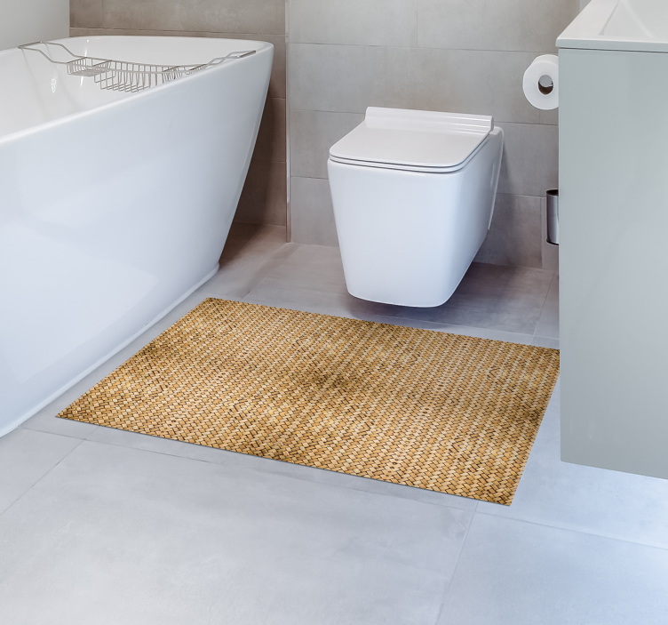 Bambusz szövésű fa hatású vinil szőnyeg - TenStickers