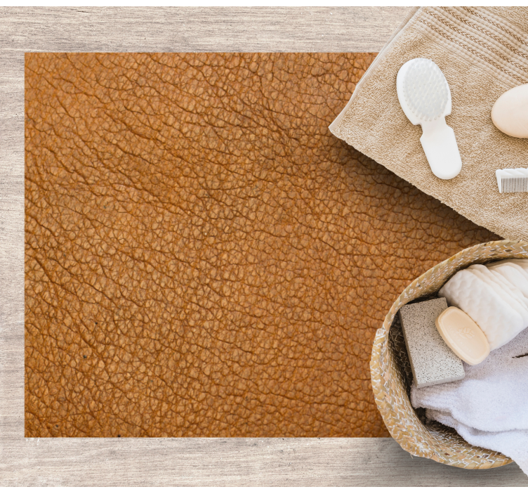 Barna bőr hatású előszoba csempék - TenStickers