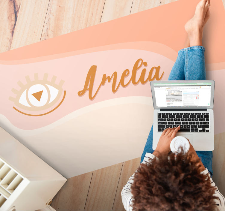 "boho" meleg színek absztrakciós etnikai szőnyeg - TenStickers