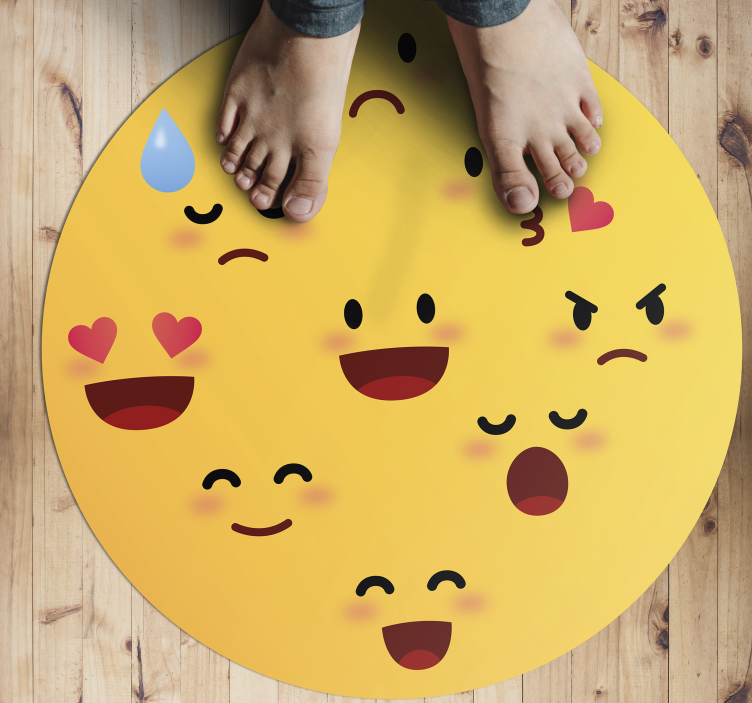 Emoji kollázs vinil szőnyeg tinik - TenStickers