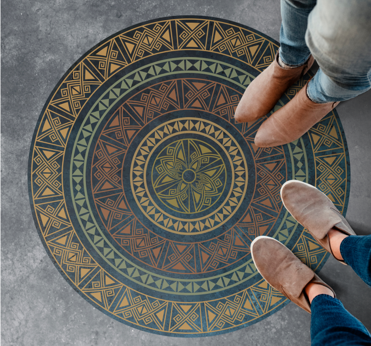 ősi mandala vinil szőnyeg etnikai - TenStickers