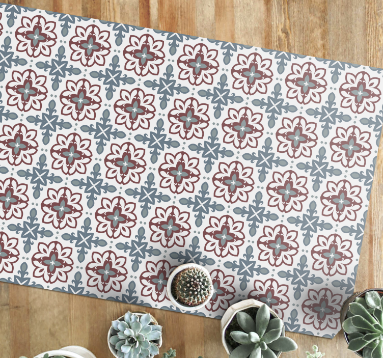 Botanikai ihletésű elem vinil szőnyeg mozaik - TenStickers