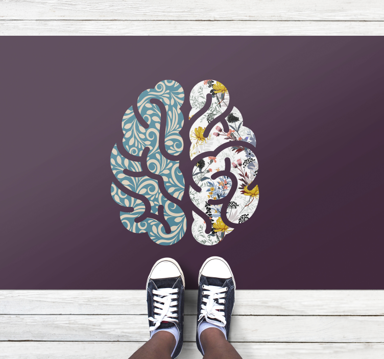 Botanikai jin jang vinil szőnyeg virágok és növények - TenStickers