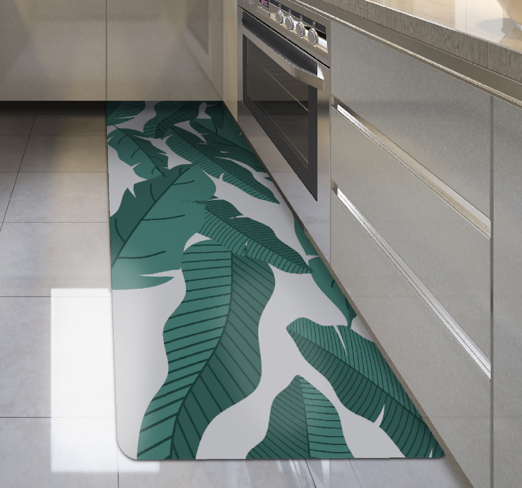 Botanikai levélkialakítás vinil szőnyeg virágok és növények - TenStickers