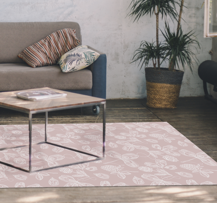 Botanikai vázlatok vinil szőnyeg virágok és növények - TenStickers