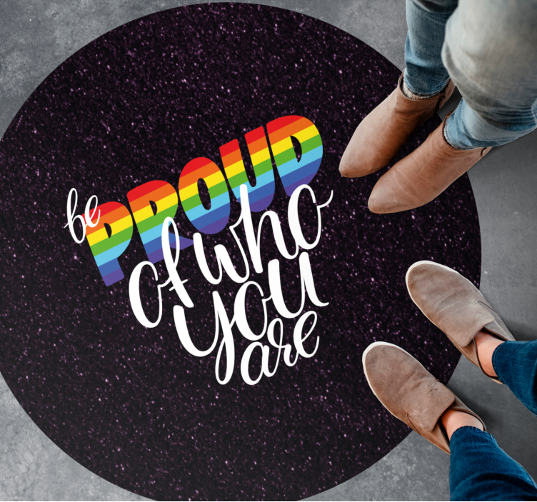 Büszke Üzenet dizájn vinil szőnyegek mondatokkal - TenStickers