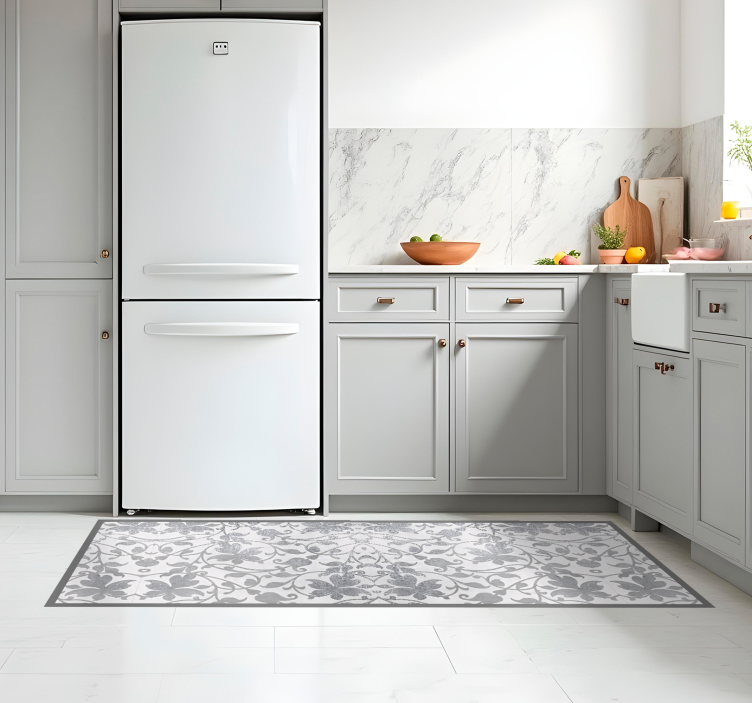 Cement damaszt vinil szőnyeg konyha - TenStickers
