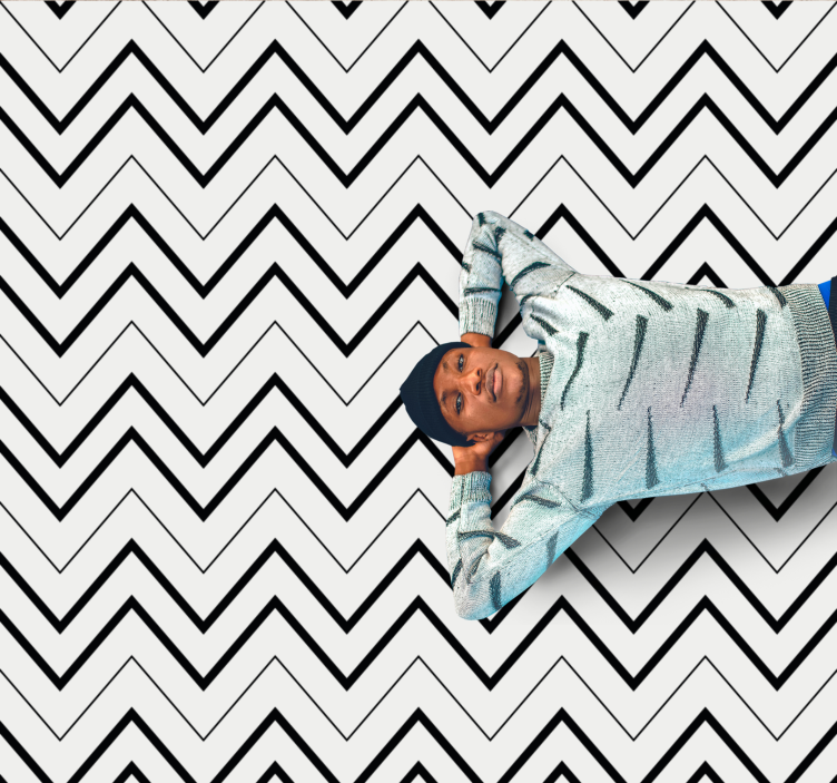 Minimalista vinil szőnyeg chevron mintával - TenStickers