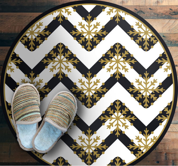 Chevron hópehely minta vinil szőnyeg karácsony - TenStickers